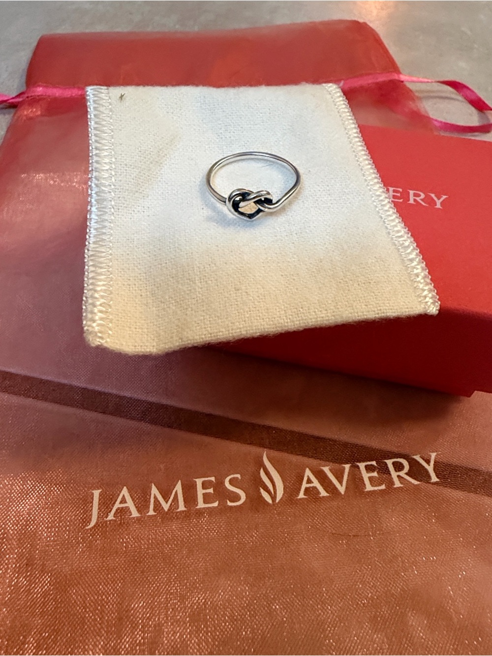 James Avery Silver Love Knot Ring